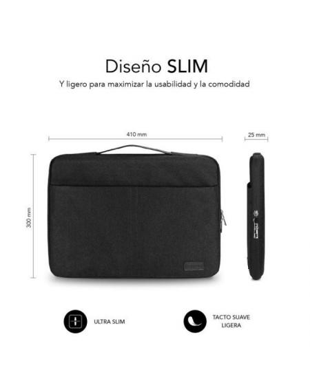Maletín Subblim Elegant Laptop Sleeve para Portátiles hasta 14'/ Negro