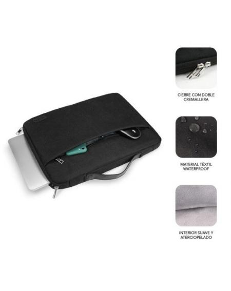 Maletín Subblim Elegant Laptop Sleeve para Portátiles hasta 15.6'/ Negro
