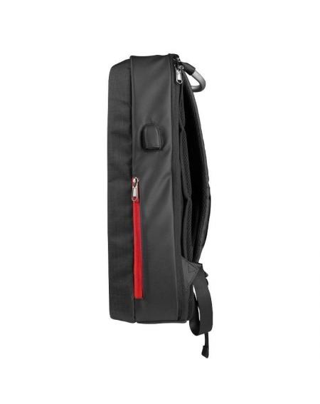 Mochila Mars Gaming MB2 para Portátil hasta 17'/ Puerto USB/ Antirrobo/ Impermeable