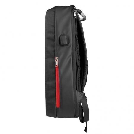 Mochila Mars Gaming MB2 para Portátil hasta 17'/ Puerto USB/ Antirrobo/ Impermeable