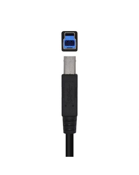 Cable USB 3.0 Impresora Aisens A105-0444/ USB Macho - USB Macho/ 2m/ Negro - Imagen 2