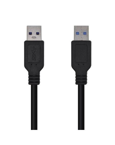 Cable USB 3.0 Aisens A105-0446/ USB Macho - USB Macho/ 1m/ Negro - Imagen 1