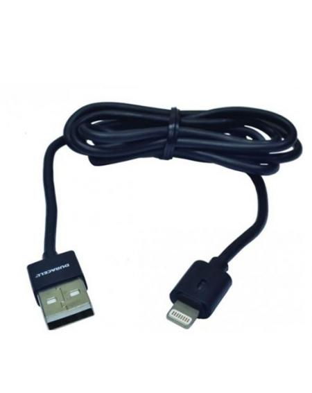 Cable USB Lightning Duracell USB5012A/ USB Macho - Lightning Macho/ 1m/ Negro - Imagen 1