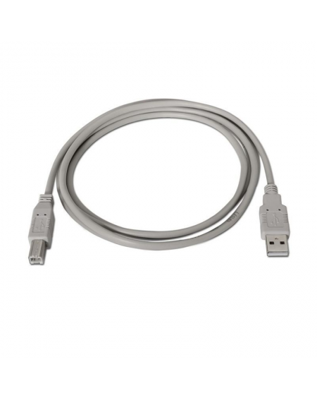 Cable USB 2.0 Impresora Nanocable 10.01.0103/ USB Macho - USB Macho/ 1.8m/ Beige - Imagen 1
