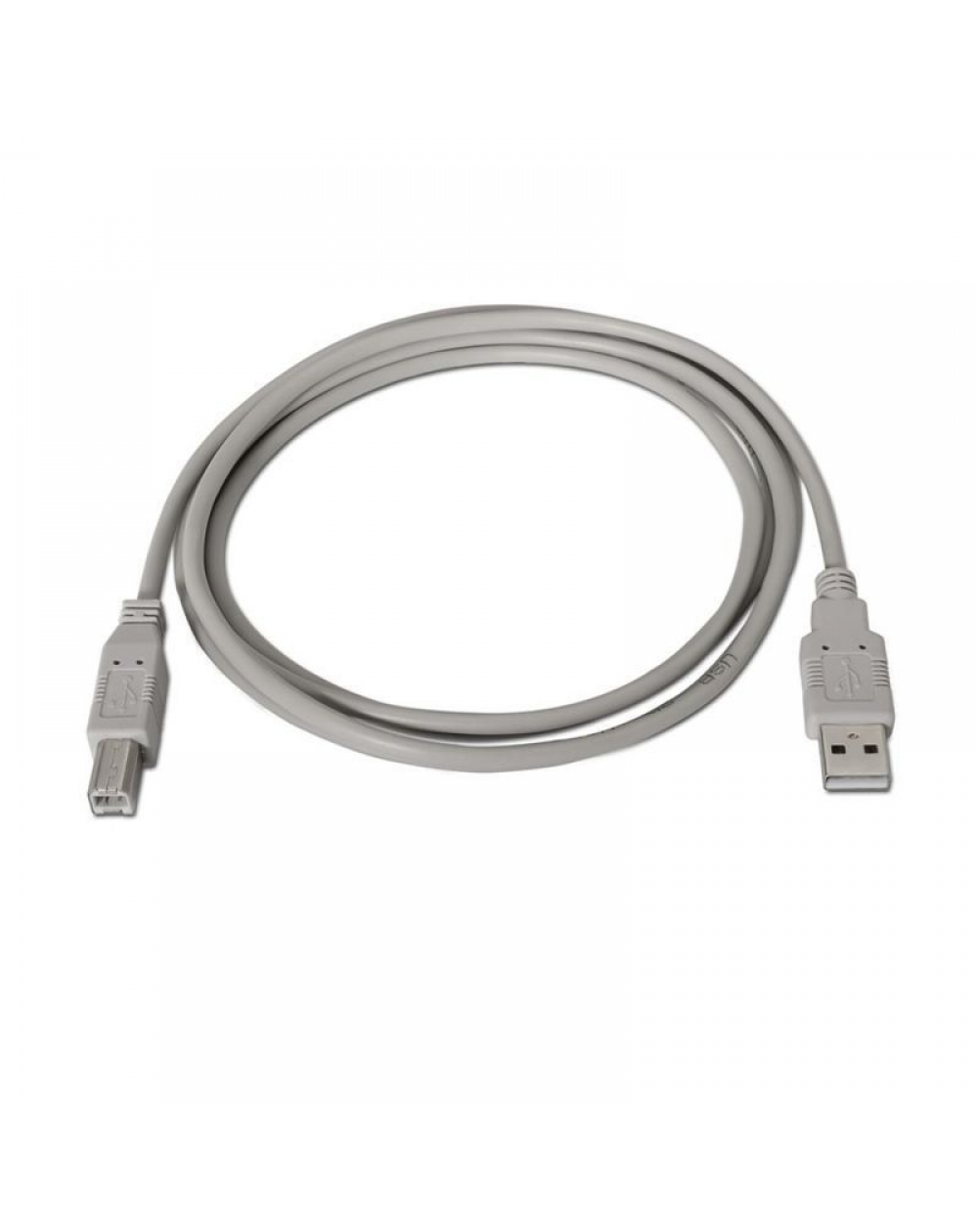 Cable USB 2.0 Impresora Nanocable 10.01.0103/ USB Macho - USB Macho/ 1.8m/ Beige - Imagen 1