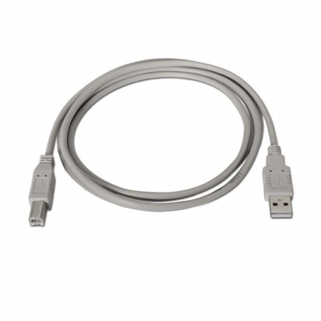 Cable USB 2.0 Impresora Nanocable 10.01.0103/ USB Macho - USB Macho/ 1.8m/ Beige - Imagen 1