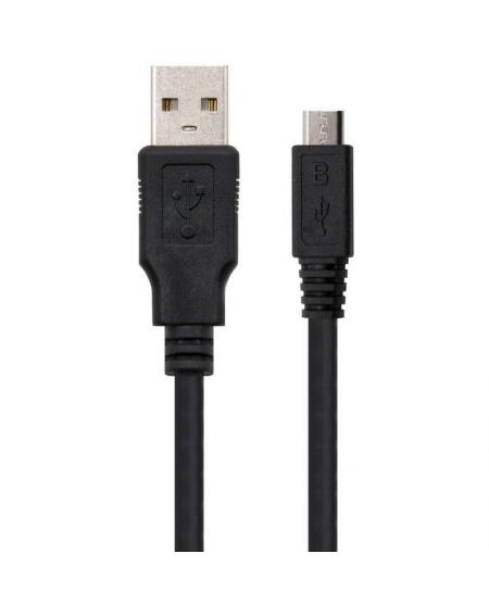 Cable USB 2.0 Nanocable 10.01.0501/ USB Macho - MicroUSB Macho/ 1.8m/ Negro - Imagen 2