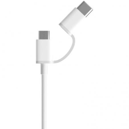 CABLE USB 2.0 XIAOMI SJV4083TY - CONECTORES USB TIPO-C TIPO A / MICRO USB - 30CM - WHITE - Imagen 2