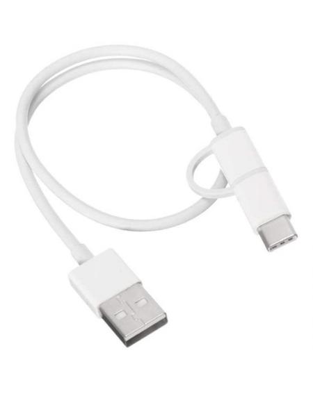 CABLE USB 2.0 XIAOMI SJV4083TY - CONECTORES USB TIPO-C TIPO A / MICRO USB - 30CM - WHITE - Imagen 4