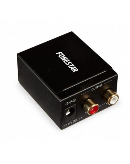 Convertidor de Audio Fonestar FO-37DA/ Entrada Toslink y RCA/ Salida 2x RCA - Imagen 1