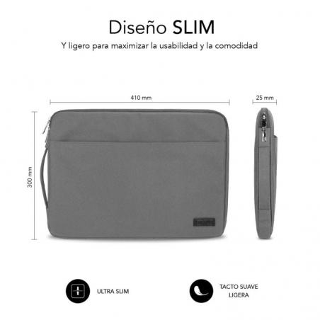 Funda Subblim Urban Laptop Sleeve para Portátiles hasta 15.6'/ Gris