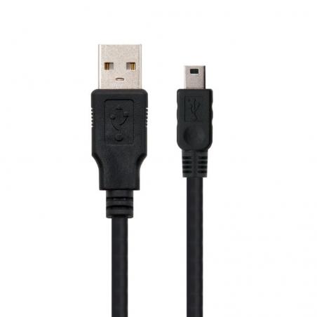 Cable USB 2.0 Nanocable 10.01.0401/ USB Macho - MiniUSB Macho/ 1m/ Negro - Imagen 2