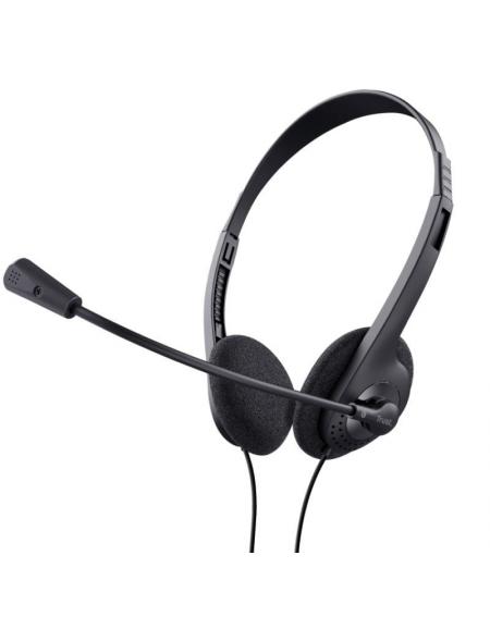 Auriculares Trust Chat Headset 24659/ con Micrófono/ Jack 3.5/ Negros