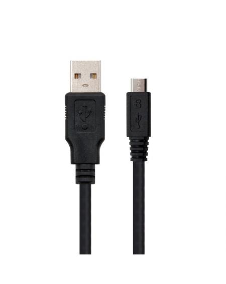 Cable USB 2.0 Nanocable 10.01.0500/ USB Macho - MicroUSB Macho/ 80cm/ Negro - Imagen 2