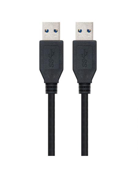 Cable USB 3.0 Nanocable 10.01.1001-BK/ USB Macho - USB Macho/ 1m/ Negro - Imagen 2