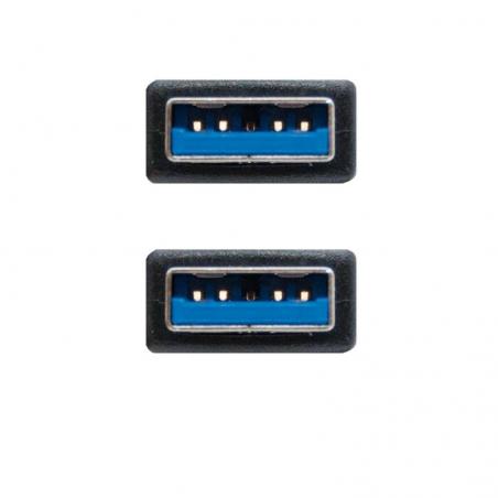 Cable USB 3.0 Nanocable 10.01.1001-BK/ USB Macho - USB Macho/ 1m/ Negro - Imagen 3