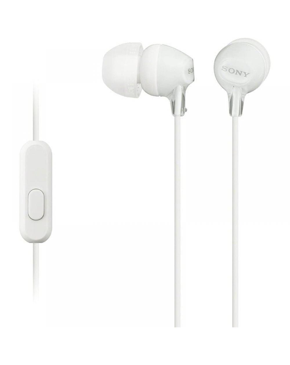 Auriculares Intrauditivos Sony MDR-EX15AP/ con Micrófono/ Jack 3.5/ Blancos