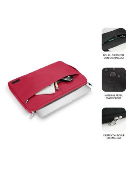 Funda Subblim Urban Laptop Sleeve para Portátiles hasta 15.6'/ Roja