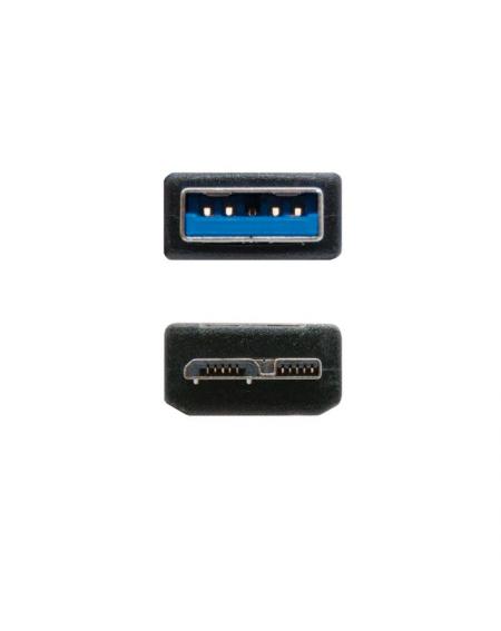 Cable USB 3.0 Nanocable 10.01.1101-BK/ USB Macho - MicroUSB Macho/ 1m/ Negro - Imagen 2