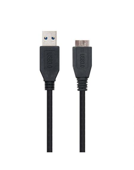Cable USB 3.0 Nanocable 10.01.1101-BK/ USB Macho - MicroUSB Macho/ 1m/ Negro - Imagen 3