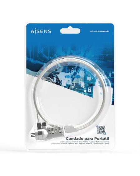 Cable de Seguridad para Portátiles Aisens ASLK-D40N01-SL/ 1.5m