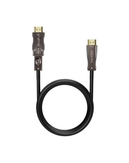 Cable HDMI 2.1 AOC 8K Desmontable Aisens A153-0644/ HDMI Macho / D Macho - HDMI Macho/ 15m/ Negro