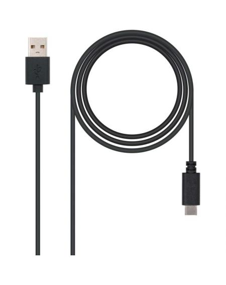 Cable USB 2.0 Nanocable 10.01.2100/ USB Tipo-C Macho - USB Macho/ 0.5m/ Negro - Imagen 2