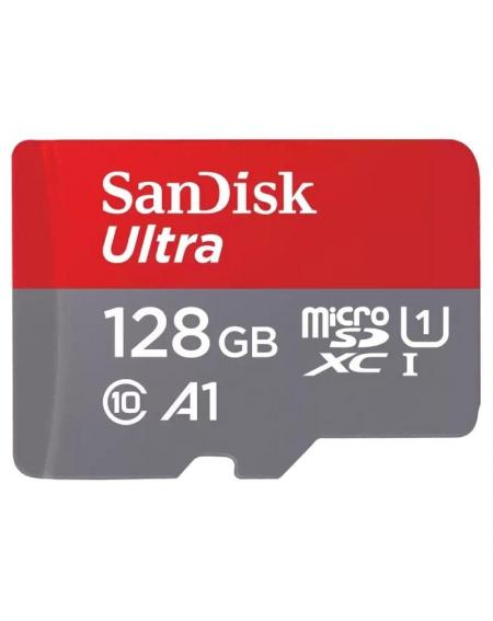 Tarjeta de Memoria SanDisk Ultra 128GB microSD XC con Adaptador/ Clase 10/ 140MBs