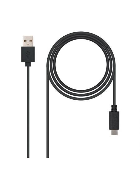 Cable USB 2.0 Nanocable 10.01.2102/ USB Tipo-C Macho - USB Macho/ 2m/ Negro - Imagen 2