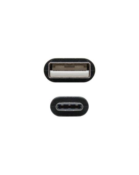 Cable USB 2.0 Nanocable 10.01.2102/ USB Tipo-C Macho - USB Macho/ 2m/ Negro - Imagen 3