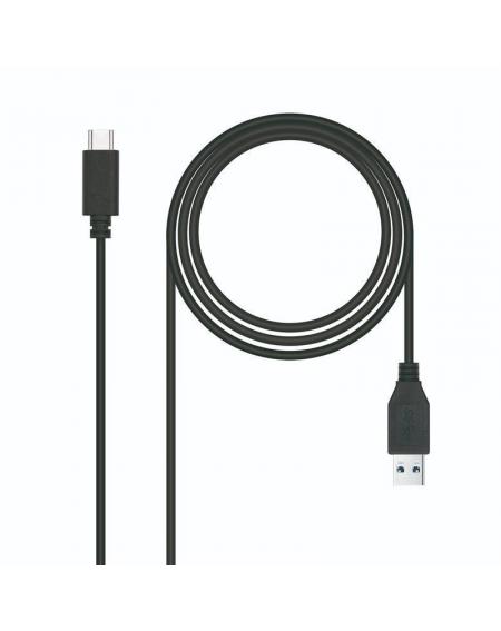 Cable USB 3.1 Nanocable 10.01.4000/ USB Tipo-C Macho - USB Macho/ 0.5m/ Negro - Imagen 1