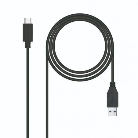 Cable USB 3.1 Nanocable 10.01.4000/ USB Tipo-C Macho - USB Macho/ 0.5m/ Negro - Imagen 1