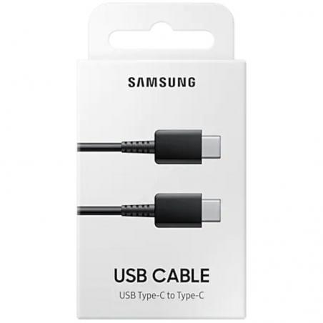 Cable USB 2.0 Tipo-C Samsung EP-DA705BBEGWW/ USB Tipo-C Macho - USB Tipo-C Macho/ 1m/ Negro