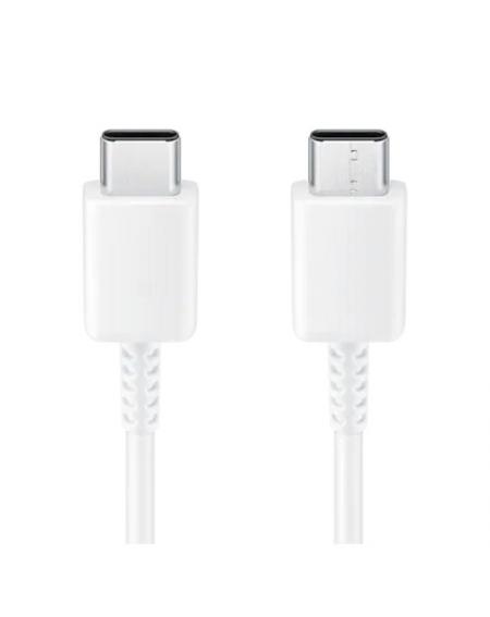 Cable USB 2.0 Tipo-C Samsung EP-DA705BWEGWW/ USB Tipo-C Macho - USB Tipo-C Macho/ 1m/ Blanco