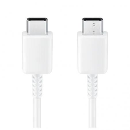 Cable USB 2.0 Tipo-C Samsung EP-DA705BWEGWW/ USB Tipo-C Macho - USB Tipo-C Macho/ 1m/ Blanco