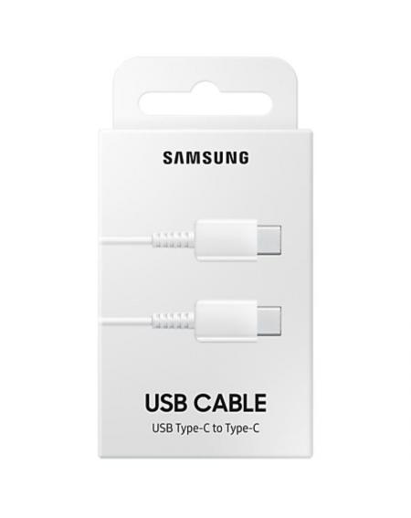 Cable USB 2.0 Tipo-C Samsung EP-DA705BWEGWW/ USB Tipo-C Macho - USB Tipo-C Macho/ 1m/ Blanco