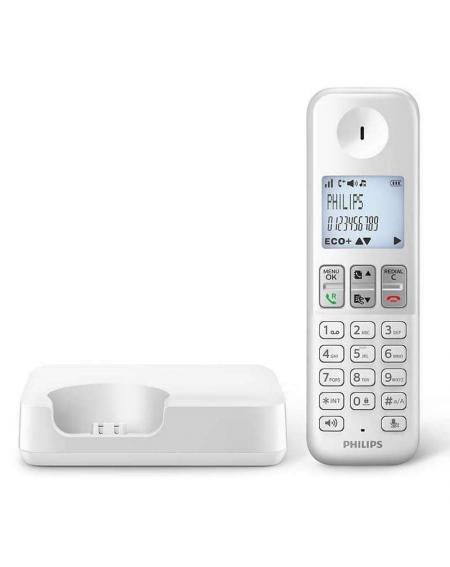 Teléfono Inalámbrico Philips D2501W/34/ Blanco