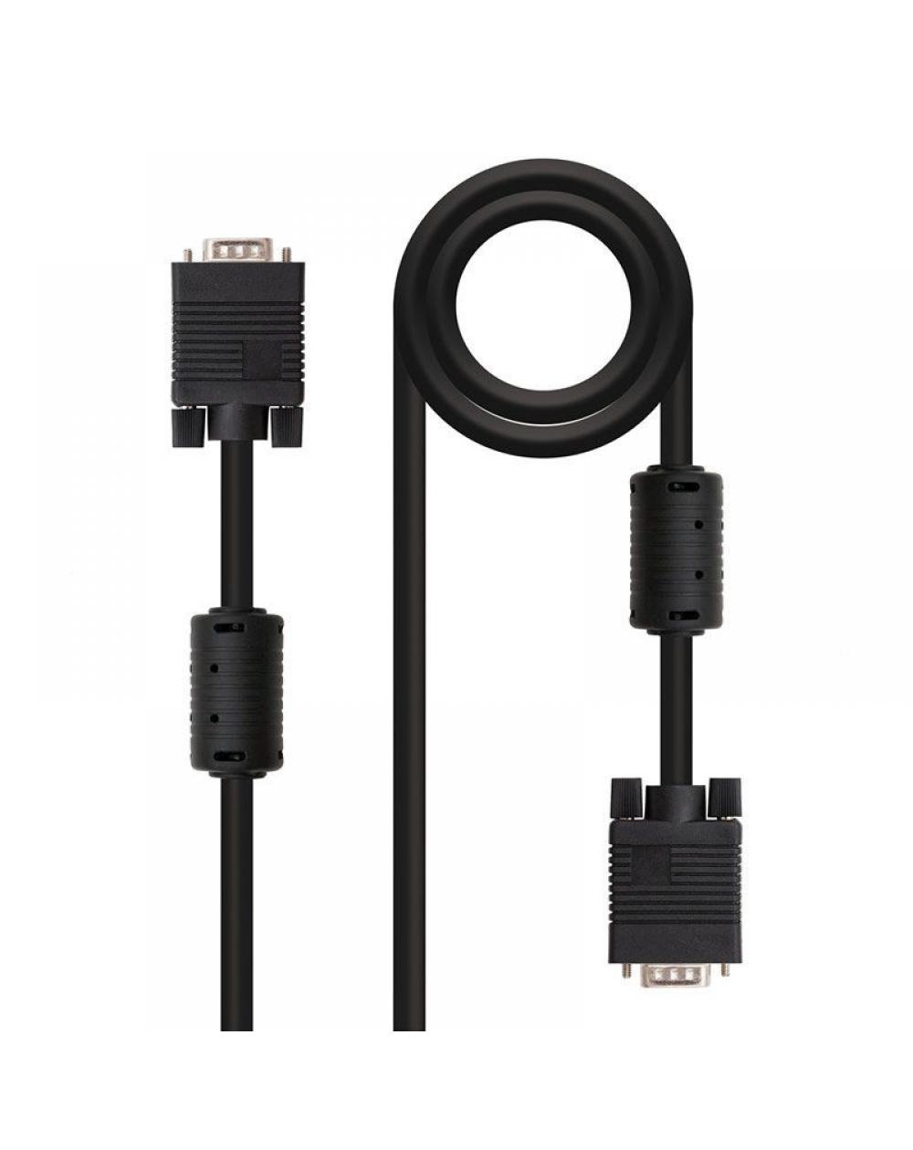 Cable SVGA Nanocable 10.15.0103/ VGA Macho - VGA Macho/ 3m/ Negro - Imagen 1