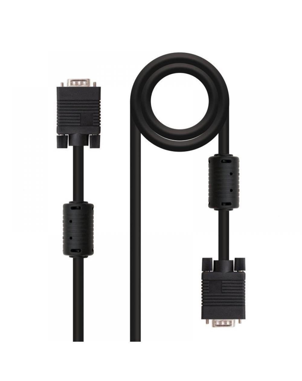 Cable SVGA Nanocable 10.15.0115/ VGA Macho - VGA Macho/ 15m/ Negro - Imagen 1