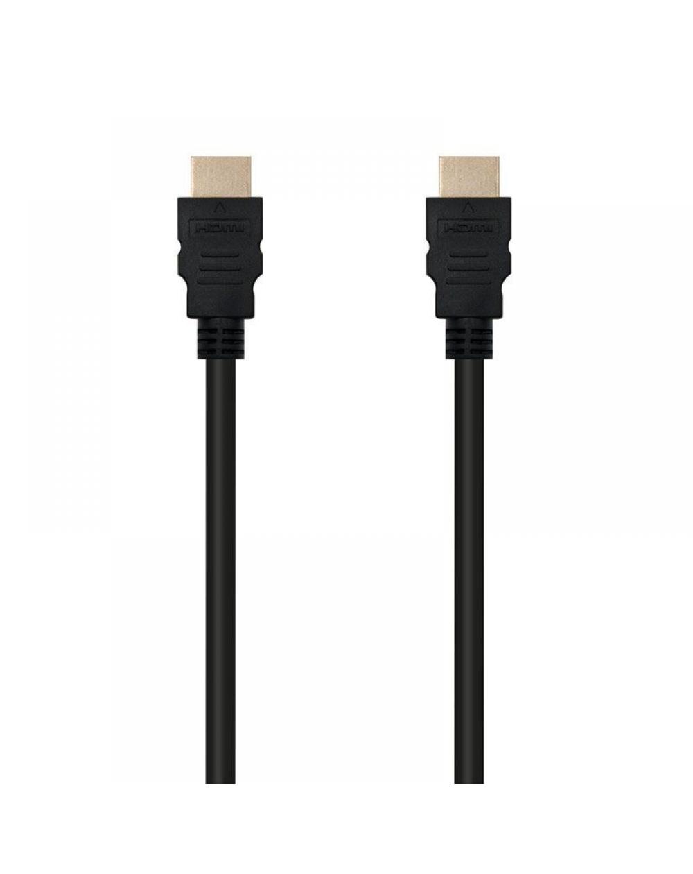 Cable HDMI 1.3b Nanocable 10.15.0301/ HDMI Macho - HDMI Macho/ 1m/ Negro - Imagen 1