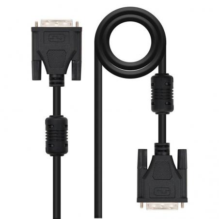 Cable DVI Dual Nanocable 10.15.0602/ DVI Macho - DVI Macho/ 1.8m/ Negro - Imagen 1