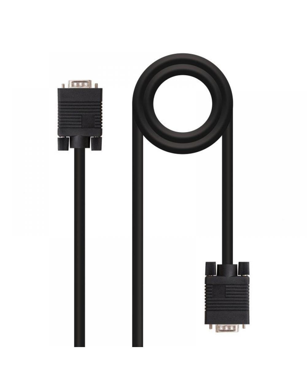 Cable SVGA Nanocable 10.15.1305/ VGA Macho - VGA Macho/ 5m/ Negro - Imagen 1