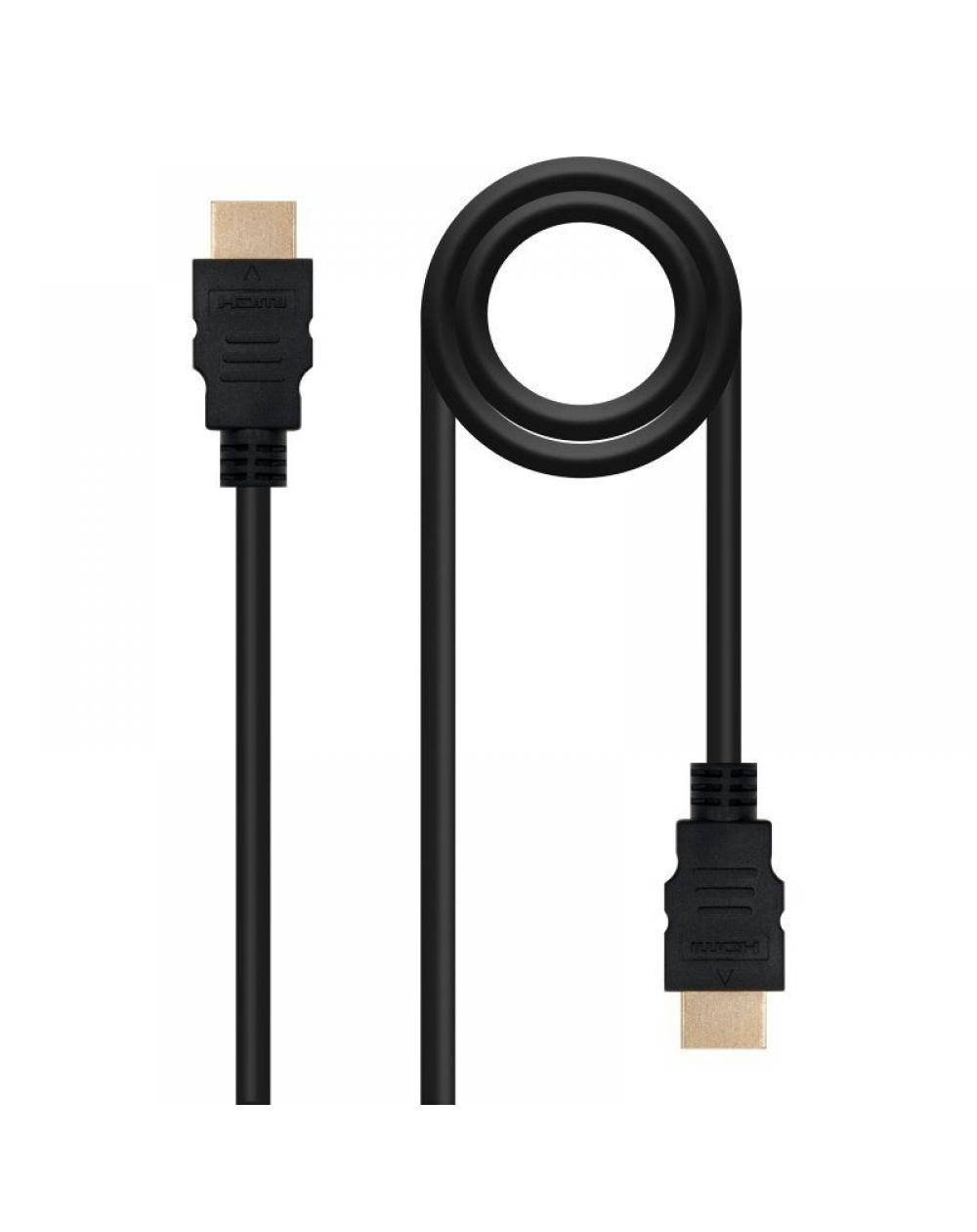 Cable HDMI 1.4 Nanocable 10.15.1705/ HDMI Macho - HDMI Macho/ 5m/ Negro - Imagen 1