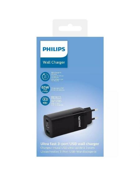 Cargador de Pared Philips DLP2681/ 3xUSB/ 65 W