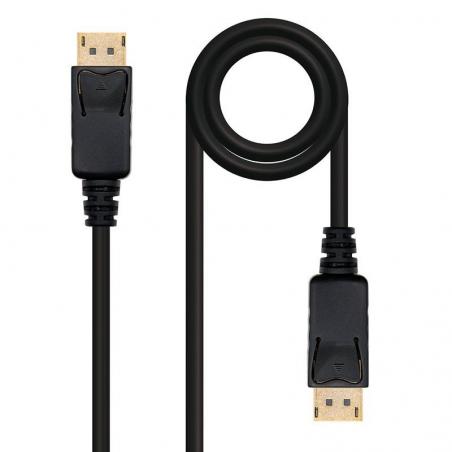 Cable Displayport 1.2 4K Nanocable 10.15.2302/ Displayport Macho - Displayport Macho/ 2m/ Negro - Imagen 1