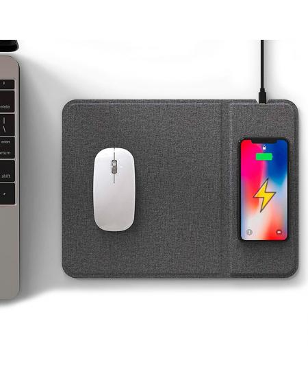 Alfombrilla Ratón COOL Mousepad + Base Carga Inalámbrica Qi 15W