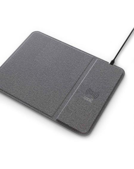 Alfombrilla Ratón COOL Mousepad + Base Carga Inalámbrica Qi 15W