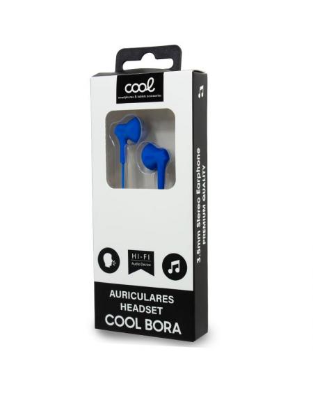 Auriculares 3,5 mm COOL Bora Stereo Con Micro Azul
