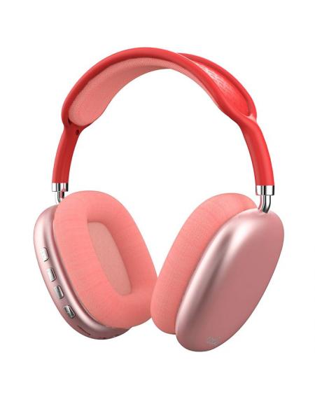 Auriculares Stereo Bluetooth Cascos COOL Active Max Rojo-Rosa