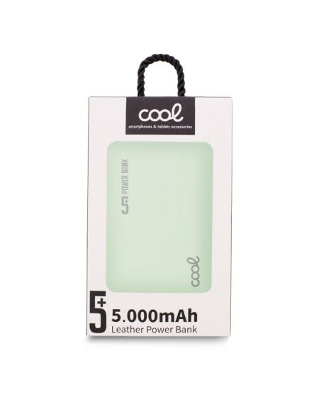 Bateria Externa Power Bank 5000 mAh COOL Leather Verde